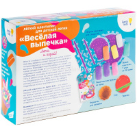 Набор д/лепки из пластилина 7 цветов "Весёлая выпечка" (тарелка, стек-нож, заготовка д/подставки) от магазина "Карандаш"