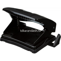 Дырокол "Greenlogic" 25л 2-отв, d-6мм, с линейкой, экологичный, пластик, черный 452511 от магазина "Карандаш"