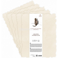 Бумага д/акварели 560х760мм 400г/м2 100% хлопок слоновая кость БА-3917 от магазина "Карандаш"