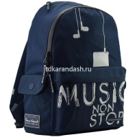 Рюкзак "Музыка нон-стоп" 40х30х17см, 650гр, 1 отделение, 3 кармана, синий 12-003-050/02 от магазина "Карандаш"
