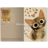 Тетрадь А5 40л клетка "Котики. Счастье" прошитый блок матовая ламинация 7-40-001/146 от магазина "Карандаш"