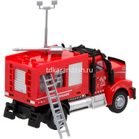 Машина "Пожарная" инерционная, пластик 13,5х6х7см (свет) LT206273 от магазина "Карандаш"