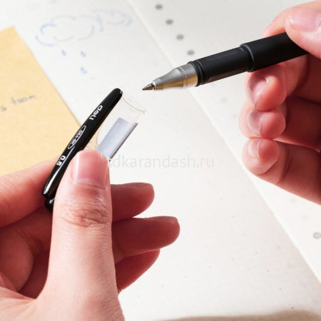 Ручка гелевая "Arris" 0,5мм черная, круглый черный матовый корпус Soft Touch EG64-BK от магазина "Карандаш"