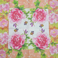 Набор салфеток для декупажа 33х33мм 20шт Цветы Y6783-18 от магазина "Карандаш"