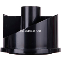 Набор настольный 15,3х15,3х14,5см 16 предметов, вращающийся, пластик, черный E38251A от магазина "Карандаш"