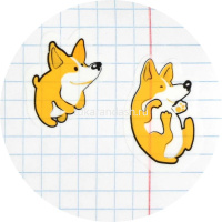 Клейкая закладка пластиковая 25х30мм 8 видов по 20л (160л) "Корги" фигурная 58487 от магазина "Карандаш"