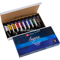 Краски акриловые 10 цветов 46мл в тубе Ладога 2241142 от магазина "Карандаш"