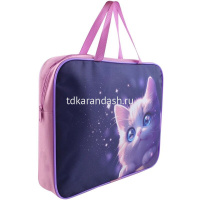 Папка с ручками 26х34х6см "Love cat* ткань ПШ-11/261763/Р от магазина "Карандаш"