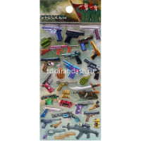 Картинка Наклейки 3D "Оружие" 9,5х23см 4 вида Y10901-24 от магазина "Карандаш" Наклейки 3D "Оружие" 9,5х23см 4 вида Y10901-24 от магазина "Карандаш"