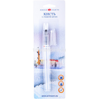 Кисть синтетика с резервуаром круглая №2 (4мм) в блистере 1571031202 от магазина "Карандаш"