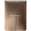 Блокнот А5 80л клетка на спирали, бумвинил металлик золото 80Б5бвВ1гр
