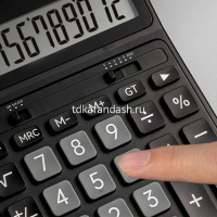 Калькулятор 12 разрядов "Askend" 176х130х28мм черный EM333 от магазина "Карандаш"