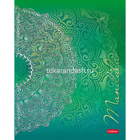 Тетрадь А5 48л клетка "Mandala" на скобе 3D фольга матовая ламинация 5 дизайнов 057359 от магазина "Карандаш"