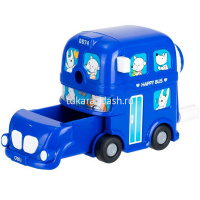 Точилка механическая 1 отв. "Автобус" 126х60х80мм пластик, 3 цвета E0674 от магазина "Карандаш"