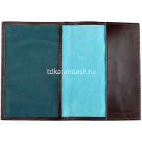 Обложка для паспорта "Blue Square" 9х13х0,5см коричневая, натуральная кожа PP5255B2/MO от магазина "Карандаш"