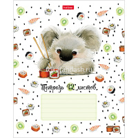 Тетрадь А5 12л крупная клетка "Милашки" на скобе 5 дизайнов 12Т5В8/062634 от магазина "Карандаш"