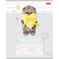 Тетрадь А5 12л косая линия "Кот Басик" на скобе 5 видов 12Т5В6/051747 от магазина "Карандаш"