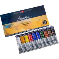 Краски масляные 10 цветов 46мл туба Ладога 1241006 от магазина "Карандаш"