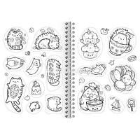 Раскраска-стикербук "Котики. Выпуск 1" А5 на спирали 12стр. 12 наклеек 12Р5нгр_30885 от магазина "Карандаш"