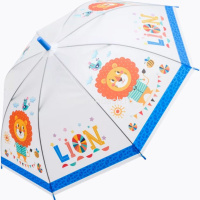 Зонт детский 65см (д.83см) "Животные" 4 вида, автомат, со свистком 2039-614 от магазина "Карандаш"