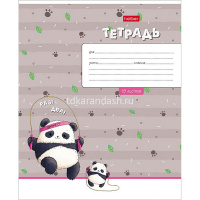 Тетрадь А5 18л клетка "Забавные панды" на скобе 5 дизайнов 18Т5В1/087266 от магазина "Карандаш"