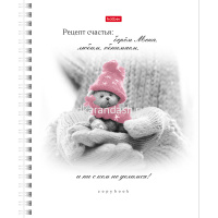 Тетрадь А5 96л клетка "LOVE IS..." на спирали лак 96Т5вмВ1гр/052748 от магазина "Карандаш"