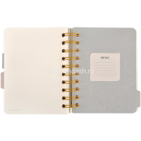 Записная книжка А6 120л "Art journal. Гранат" линия/точка, на спирали, с разделителями 3-568/16 от магазина "Карандаш"