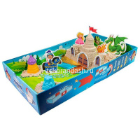 Набор "Волшебный песок. Замок" 1кг (песочница, кинет.песок, формочки, мастерок) KPBU3 от магазина "Карандаш"