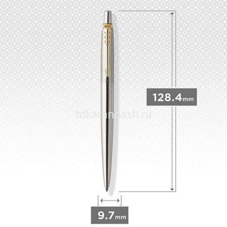 Ручка РШ "Parker Jotter Stainless Steel GT K691" М синяя в блистере 1953206 от магазина "Карандаш"