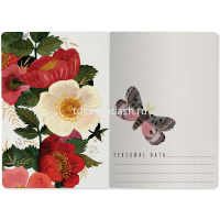 Тетрадь А5 40л клетка "Птичка в цветах" прошитый блок матовая ламинация 7-40-001/97 от магазина "Карандаш"