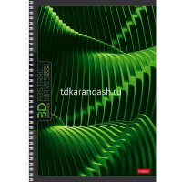 Тетрадь А4 96л клетка "Абстракция" на спирали глянцевая ламинация 4 дизайна 083242 от магазина "Карандаш"