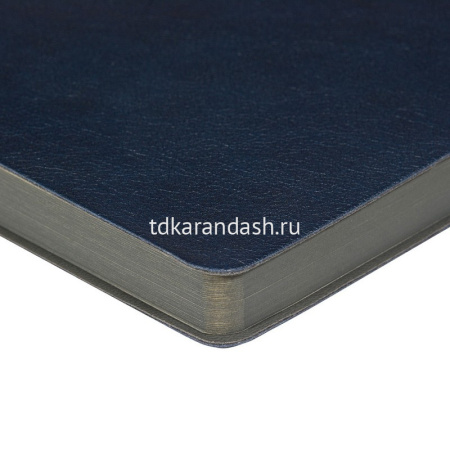 Ежедневник недатированный А5 "Boston" 272стр., темно-синий, серый срез, искусственная кожа 3-228/17 от магазина "Карандаш"