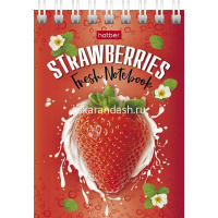 Блокнот А7 40л "Сладкое настроение" клетка, на спирали 6 дизайнов 081190 от магазина "Карандаш"