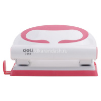 Дырокол 10л 2-отв, d-6мм, с линейкой, пластик, красный E0112 от магазина "Карандаш"