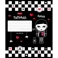 Тетрадь А5 24л клетка "Алиса" на скобе 5 дизайнов 24Т5B1/012346 от магазина "Карандаш"