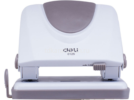 Дырокол "Pro" 20л 2-отв, d-6мм, металл серый/кофейный E0125 от магазина "Карандаш"