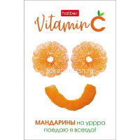 Блокнот А7 48л "Vitamin C" клетка, склейка, 3-х цветный блок, 5 дизайнов 083523 от магазина "Карандаш"