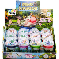 Слайм 11х7см 180гр. с фигуркой динозавра и шариками, цвет ассорти XJ3172 от магазина "Карандаш"