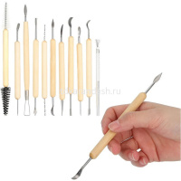 Набор инструментов для моделирования 11шт. металл/дерево Y10759-24 от магазина "Карандаш"