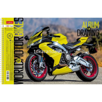 Альбом для рисования А4 32л "Мото" на спирали перфорация на отрыв, 5 дизайнов 074763 от магазина "Карандаш"