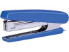 Степлер №10 15л глубина 65мм, со встроенным антистеплером, пластик синий E0221