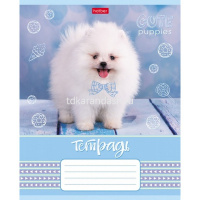 Тетрадь А5 18л клетка "Щенячья радость" на скобе 5 дизайнов 18Т5В1/067613 от магазина "Карандаш"