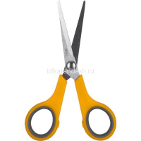 Ножницы 14cм "Deli" сталь, ручки пластик Soft-touch, желтые E6005 от магазина "Карандаш"