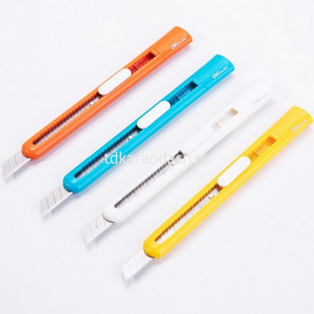 Нож канцелярский 8мм пластик, ассорти Е2025 от магазина "Карандаш"