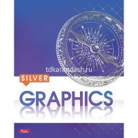 Тетрадь А5 96л клетка "Graphics" на скобе матовая ламинация 3D фольга 96Т5лофВ1/055072 от магазина "Карандаш"
