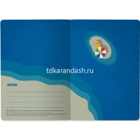 Тетрадь А5 40л клетка "Пляж" прошитый блок матовая ламинация 7-40-001/82 от магазина "Карандаш"