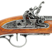 Пистоль пиратский 18 века системы флинтлок 36см металл, дерево DE-1103-G от магазина "Карандаш"