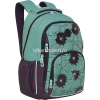 Рюкзак 29х42х20см, 590гр, 2 отделения, 3 кармана, бирюзовый/фиолетовый RD-143-1/2 от магазина "Карандаш"