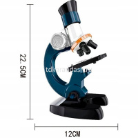 Микроскоп 22,5х6х12см пластик, с инструментами и подсветкой 11111-24 от магазина "Карандаш"