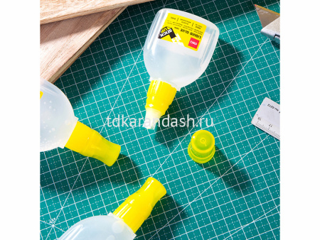 Клей 50мл канцелярский, аппликатор-кисточка, прозрачный Е7304 от магазина "Карандаш"